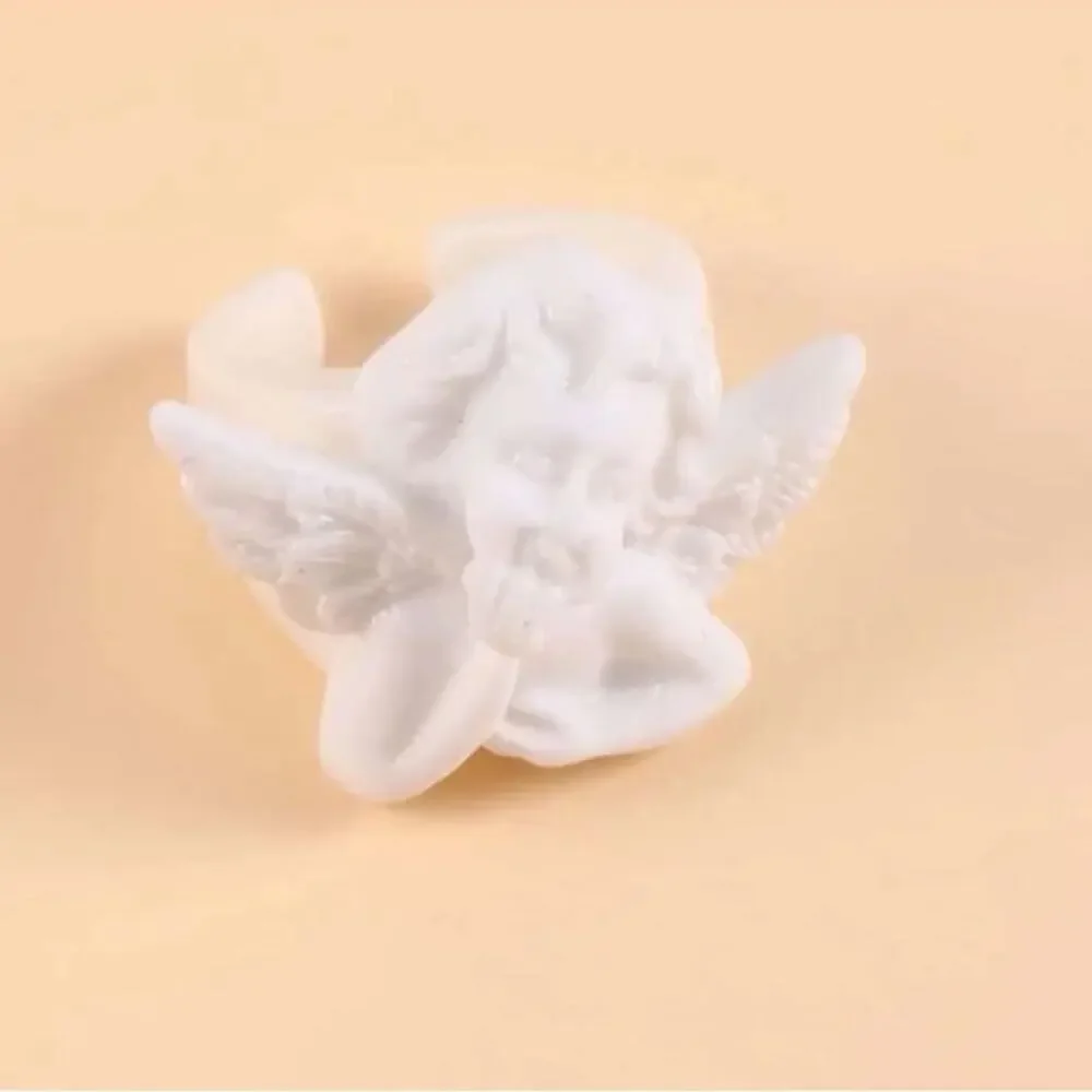 Y2K Dark Coquette Romance Royal Cherub Goth Cuff Ring